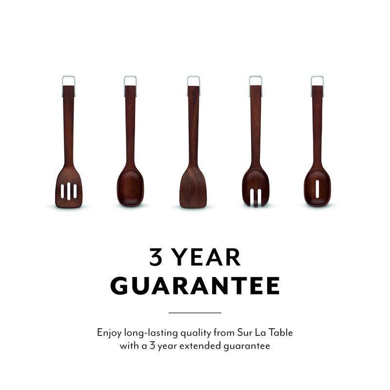 Sur La Table, Set of 5 Wooden Utensils, Solid Turner/Solid