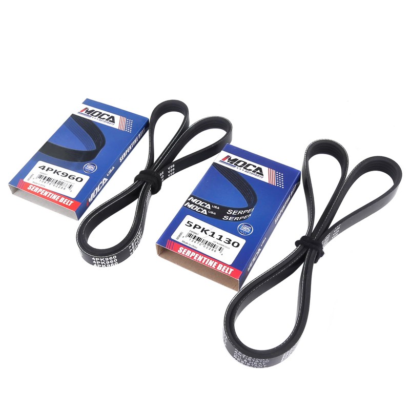 WINBEST 4PK955 5PK1130 2X EPDM Belt Set Fit for Mitsubishi