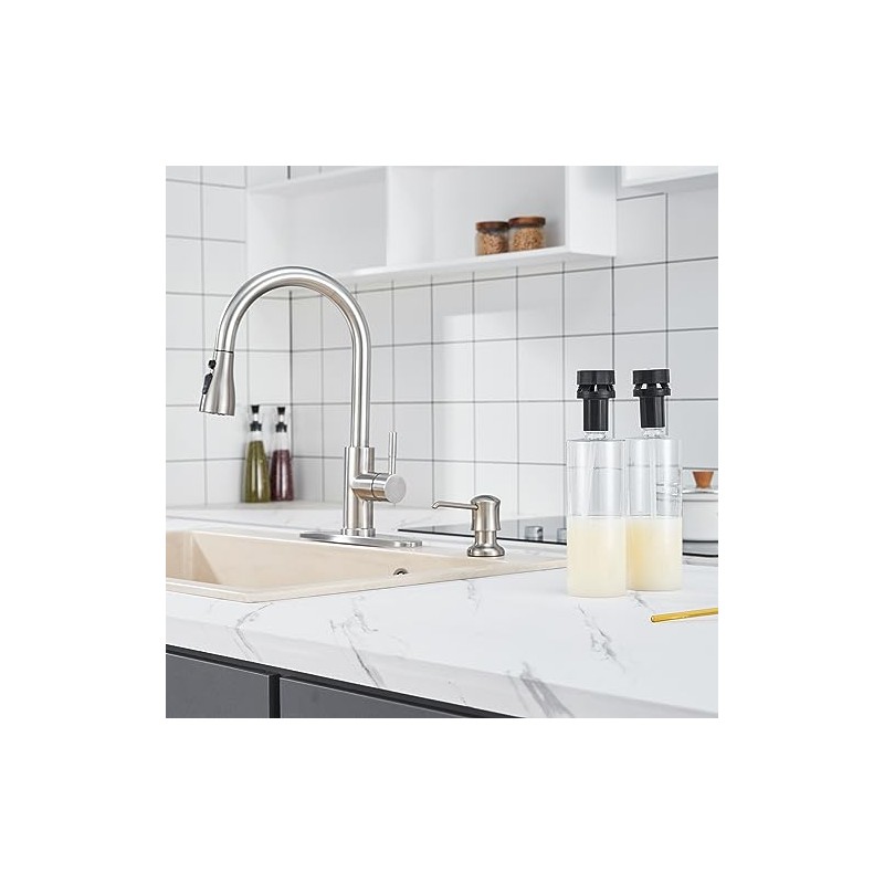 Updated Soap Dispenser Bottle for Kitchen Sink Bottle Replacement （500ML/17oz）