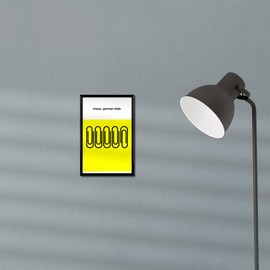 artboxONE Poster with Black Frame 30 x 20 cm Statements & Quotes Typography German Chaos Picture Typography