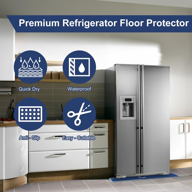Incycall Fridge Mat - 8.2" x 37.2"Refrigerator Mats with Water