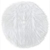 Tatuo White Faux Fur Christmas Tree Skirt Snow Tree Skirts