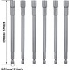 6Pcs Magnetic Power Impact Nut Driver Set,150mm 1/4 Inch Hex