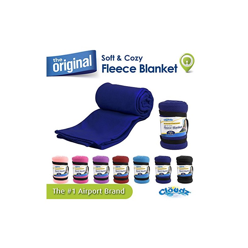 Cloudz Fleece Travel Blanket - Blue