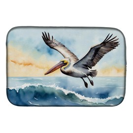 Caroline's Treasures Pelican Soaring Dish Drying Mat Absorbent Dish Drying Mat Pad for Kitchen Counter Dish Drainer Mat for Countertop, 14 x 21", Multicolor