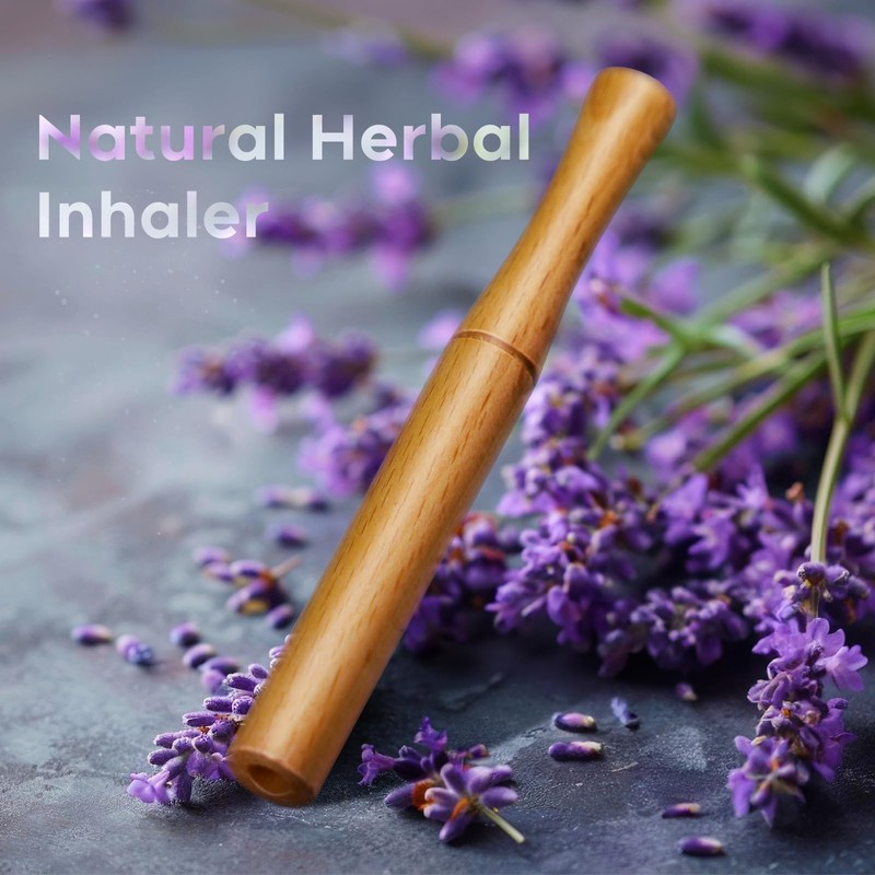 Wooden Inhaler Upgraded with Extracts of Multiple Herbal extracts, Improving