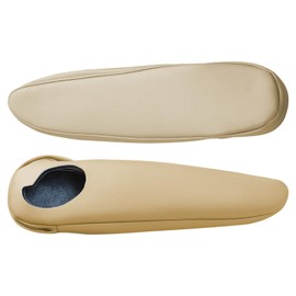 VKGUG 2PCS Car Front Seat Armrest Cover Compatible with Toyota Sienna 2011-2018 Leather Left and Right Seat Arm Rest Cover Beige (Only Leather Part)