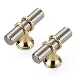 Ravinte Decor 30 Pack Brushed Nickel Cabinet Knobs - Gold Kitchen Cabinet Knobs Cabinet Pulls for Kitchen Cabinet Drawer Stainless Steel Dresser Knobs for Cabinet Hardware 2in Length Single Hole