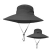 6" Wide Brim Sun Protection Hat Outdoor Unisex Ventilated Bucket