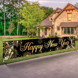 Happy New Year Banner Outdoor, 2024 Happy New Year Yard Sign, Happy New Year Decorations 2024, Happy New Years Yard Sign, NYE Decorations 2024, New Years Eve Party Supplies