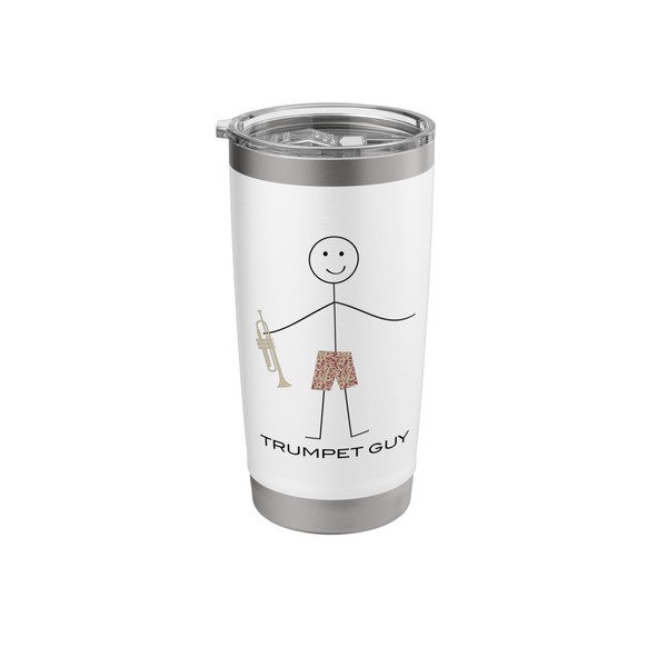 Funny Mens Trumpet Guy, Boy Trumpet Player Stainless Steel Insulated