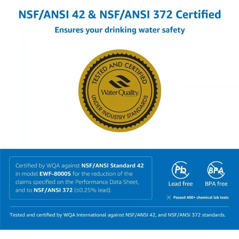 AQUA CREST Under Sink Water Filter, 3US-PF01,Repla