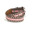 ARIAT Youth Girls Floral Lace Inset Studded Belt, Brown/Pink, 20