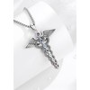 EUDORA Harmony Ball 925 Sterling Silver Caduceus Necklace for Women