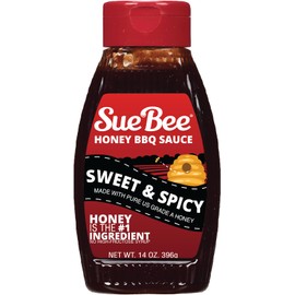 Sue Bee Sweet & Spicy Barbecue Sauce, Honey BBQ, 14 oz, Pack of 1