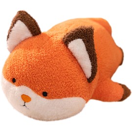 TONGSONG 16 Inch Plush Orange Fox Stuffed Animal Fox Hugging Pillow Cuddly Fox Pillow Plushies Toy Fox Huggable Anime Gifts for Kids and Lovers in Birthday, Valentines…