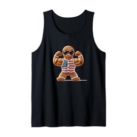 Beach Bodybuilding Cookie Man Costume for Man and Woman Tank Top