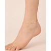 Dainty Link Chain Anklet for Women - Adjustable Ankle Jewelry