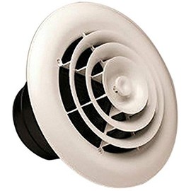 RectorSeal TRUaire Grille/Damper 81911 Ceiling Diffuser, Easy Installation, HVAC, 8" Round Grille/Damper/Box 6,7,8"