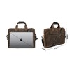 LEATHER VILLAGE 16" Leather Laptop Messenger Briefcase Bag for Men-Leather