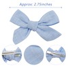 40 Pieces Girls Hair Bows 3 inches Linen Fabric Bows