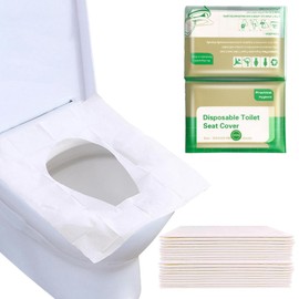 60Pcs Disposable Toilet Seat Covers, Flushable Travel Toilet Seat Covers for Adults Kids Potty Training, Travel Essential Accessories for Airplane, Road Trips, Camping