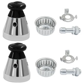 Kyuionty 2 Sets Universal Pressure Cooker Relief Jigger Valve with Exhaust Rod, Safe and Anti-blocking, 80KPA Pressure Cooker Replacement Parts & Accessories (Black)
