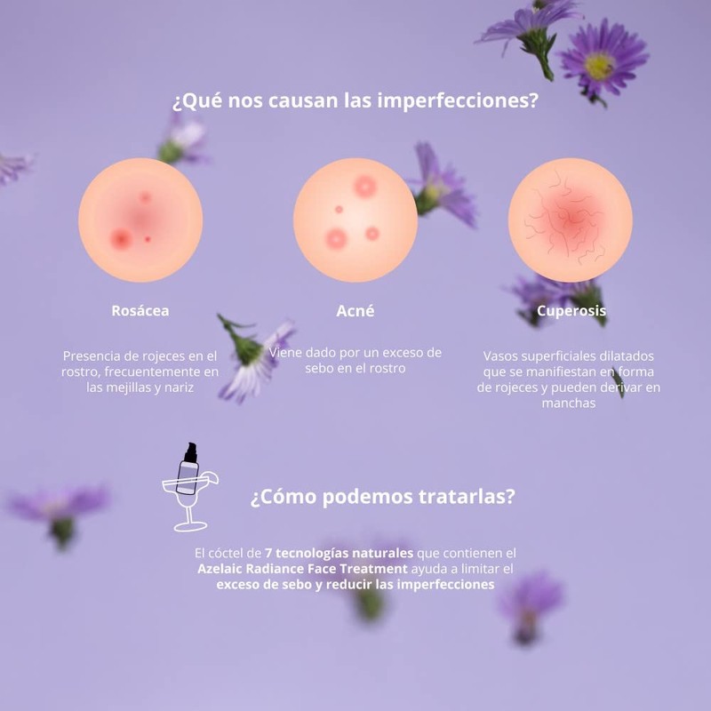 100% natural treatment of acne and reactive skin on the