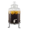 2.5 Gallon Glass Beverage Dispenser Stainless Spigot and Stand