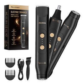 Akunbem - Cortadora de pelo para ingles y cuerpo para hombres y mujeres | Afeitadora de bolas eléctricas IPX7 impermeable en húmedo y seco, versátil afeitadora para templo, ingle, nariz, oreja