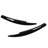 2Pcs/Set Front Headlight Eyebrow Eyelid Strips Cover Trim Glossy Black