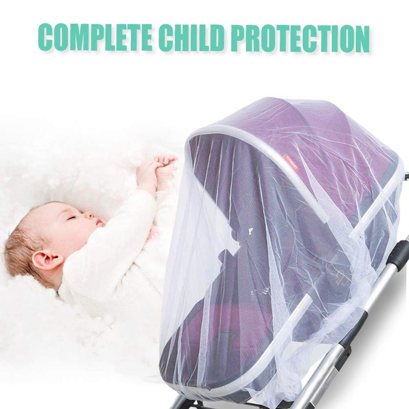 Durable Baby Stroller Mosquito Net (2 Pack) - Universal Elastic