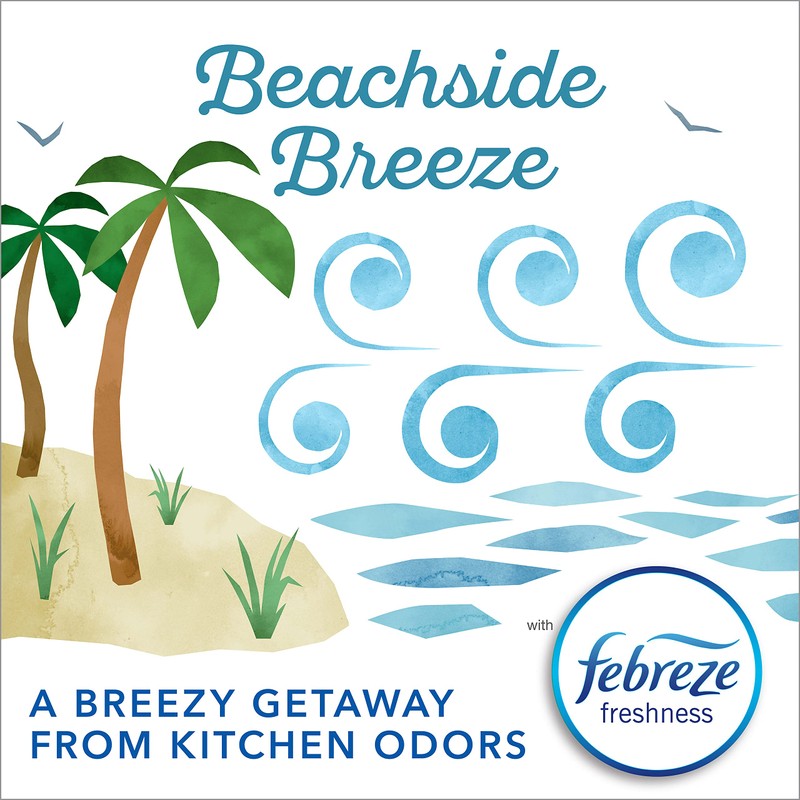 Glad Small Trash Bags 4 Gallon, Febreze Beachside Breeze Garbage