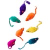 Zanies Rainbow Mice Cat Toys in Cheese Wedge Display Box,