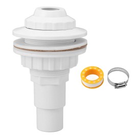 Pool Return Jet Kit Above Ground Pools Return Nozzle with Clamp and Thread Tape for FibroPool