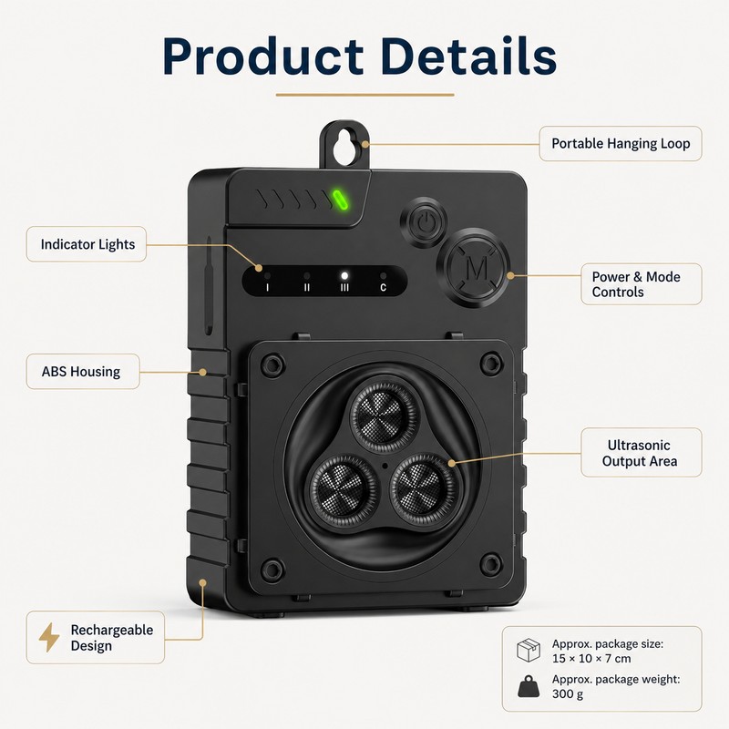 Automatic Ultrasonic Anti-Bark Device for Dog Training – Rechargeable Non-Contact