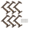 sourcing map 6 Pcs Lid Folding Support Hinges, Iron 180