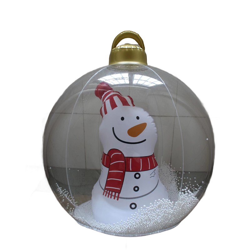 23.6in Inflatable Christmas Balls with LED Giant Light Up Decorated