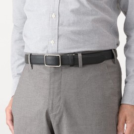 Ikenohata Silver Leather Shop OT-015 Himeji Leather, Stepless Adjustment, Men's Belt, Gentleman, Stepless Adjustment, Himeji Leather, Genuine Leather, Made in Japan, beige (taupe)