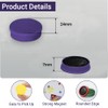 Pack of 12 Black Round Flat Magnets - 24mm Whiteboard