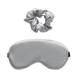 1 Simple Eye Mask and 1 Hair Tie, Sleep Blackout Eye Mask, Adjustable Eye Mask, Sleep Accessories, Elastic Hair Tie