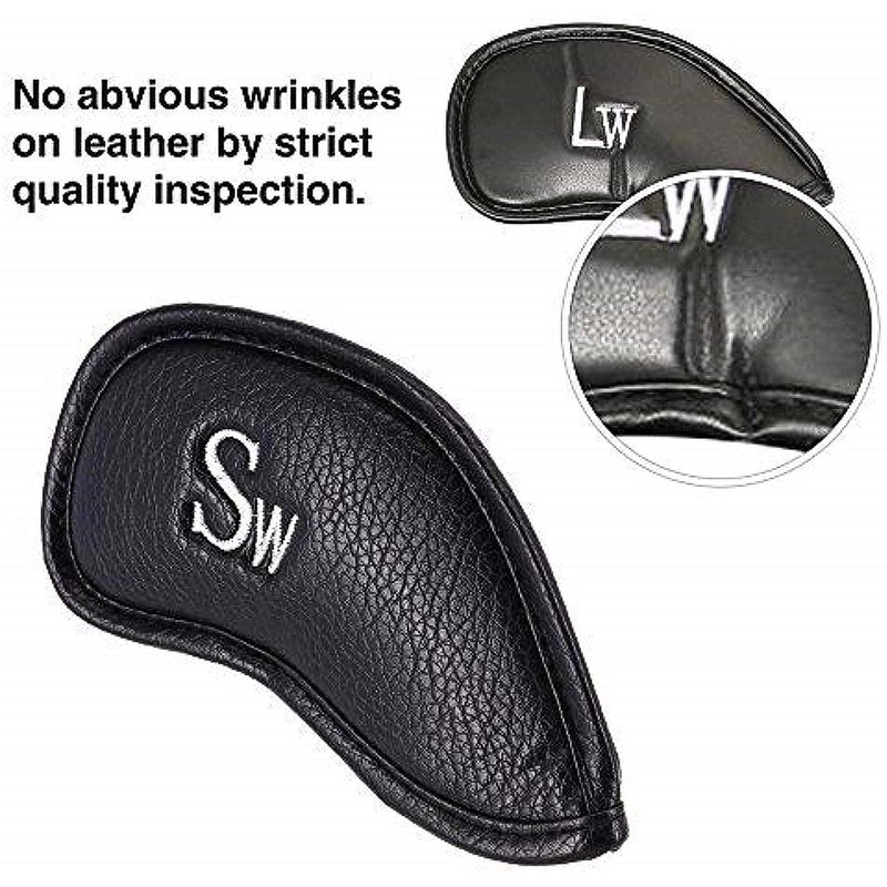 Golf Club Headcovers Iron Synthetic Leather Deluxe Value 12 Pack