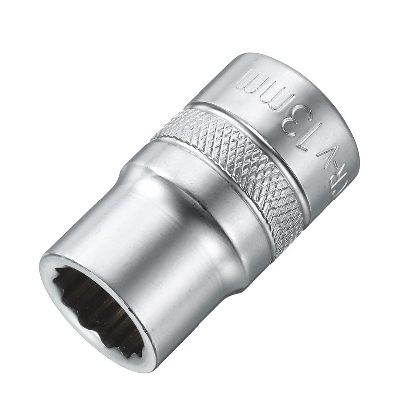 sourcing map 1/2" Drive by 13mm 12-Point Shallow Socket 38mm