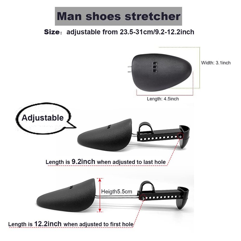 EchoDone 10 Pairs Plastic Shoe Tree Stretcher Shaper for Men