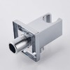 Chrome Wall Supply Elbow with Hand Shower Holder, Keymark Brass