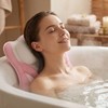 Kadiby Pink White Bath Bathtub Pillows for Tub Head and