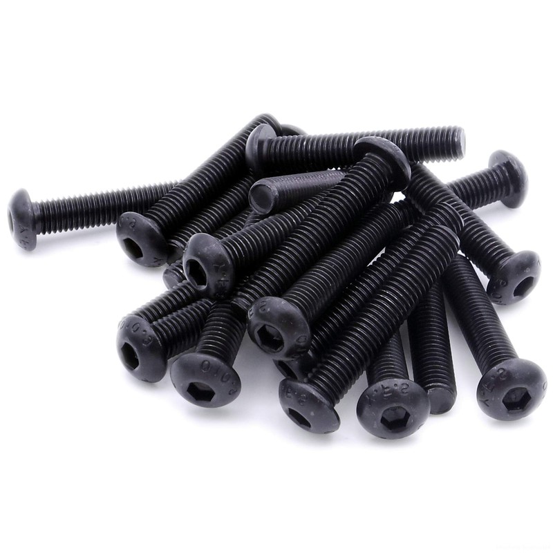 M12 (12mm x 25mm) Hex Socket Button Machine Screw (Bolt)