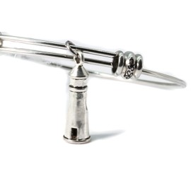 Lighthouse Bracelet | Hypoallergenic Stainless Steel Lighthouse Jewelry for Women with a Hope Charm and Light of Hope Symbol a Great Gift for Women and Men that need a Beacon Lighthouse for Guidance