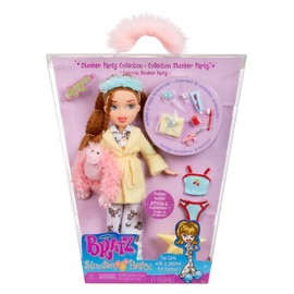 Bratz Slumber Party Meygan Fashion Doll with 2 Sets of Pajamas, Plush, and Accessories