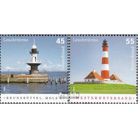 BRD (BR.Deutschland) 2473-2474 (Complete Edition) 2005 Lighthouses (Stamps for Collectors) Lighthouses